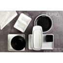 BLACK ΓΟΝΔΟΛΑ ΟΡΘ. 33,5Χ13,5ΕΚ WAVY MATTE ΜΕΛΑΜΙΝΗΣ  (smA) | Συσκευασία 6 τμχ