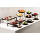 BLACK ΔΙΣΚΟΣ ΜΠΟΥΦΕ GN2/4 53Χ16,2ΕΚ WAVY MATTE ΜΕΛΑΜΙΝΗΣ | Συσκευασία 6 τμχ