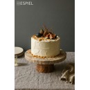 ΣΤΡΟΓΓΥΛΟ ΜΠΕΖ ΣΤΑΝΤ ΑΠΌ ΜΑΡΜΑΡΟ ΜΕ ΞΥΛΙΝΟ ΠΟΔΙ ΑΚΑΚΙΑΣ 36Χ36Χ11.5ΕΚ