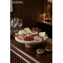 ΣΤΡΟΓΓΥΛΟ ΜΠΕΖ ΣΤΑΝΤ ΑΠΌ ΜΑΡΜΑΡΟ ΜΕ ΞΥΛΙΝΟ ΠΟΔΙ ΑΚΑΚΙΑΣ 36Χ36Χ11.5ΕΚ