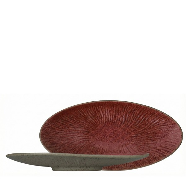 SOUL ΠΙΑΤΕΛΑ ΑΝΑΓΛΥΦΗ ΟΒΑΛ ΚΟΚΚΙΝΟ 30,5X15,2X4EK | Συσκευασία 4 τμχ