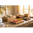 WOOD-WELL DARK ΒΑΣΗ ΙΣΙΑ ΞΥΛΙΝΗ ΣΤΟΙΒΑΖ. GN1/2 34X28X5EK | Συσκευασία 2 τμχ