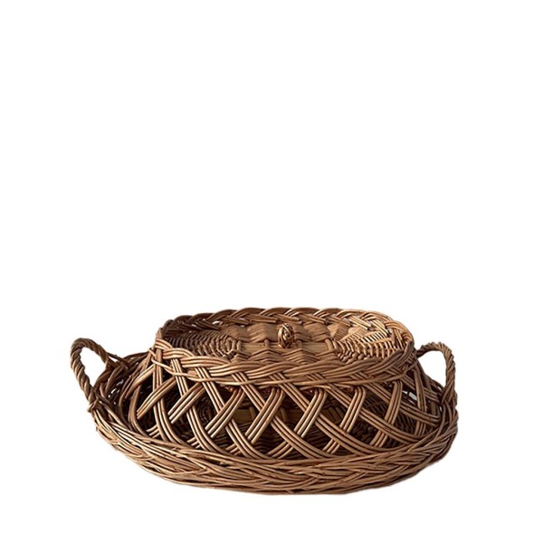 DIS. ΚΑΛΑΘΙ ΨΑΘΙΝΟ ΜΕ ΚΑΠΑΚΙ ΟΒΑΛ ΜΠΕΖ 46,5Χ35Χ19,5ΕΚ