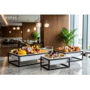 ΓΑΣΤΡΟΝΟΜΟΣ GN1/4 ΛΕΥΚΟ ΓΥΑΛΙΣΤ. ΜΕΛΑΜΙΝΗΣ 26,5Χ16Χ6,5ΕΚ | Συσκευασία 3 τμχ