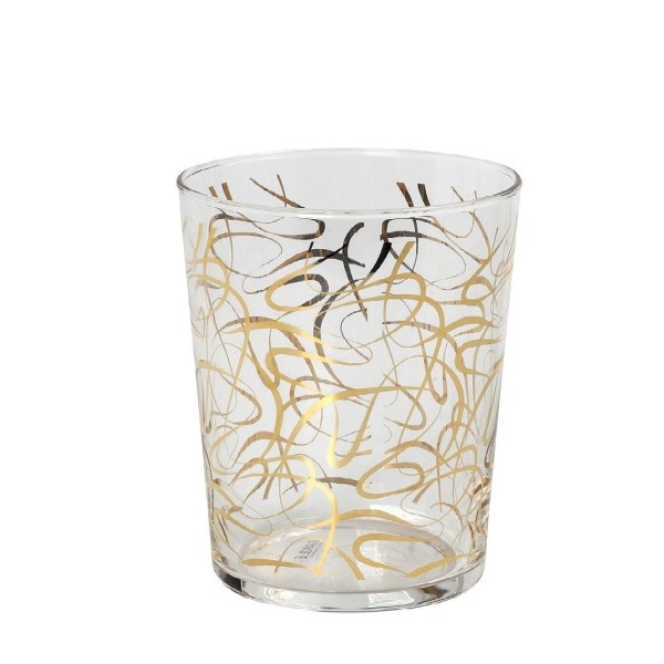 DIS. LUCIA ΠΟΤΗΡΙ ΝΕΡΟΥ ΜΕ ΧΡΥΣΟ ΣΧΕΔΙΟ 8,6Χ9ΕΚ 380CC | Συσκευασία 6 τμχ