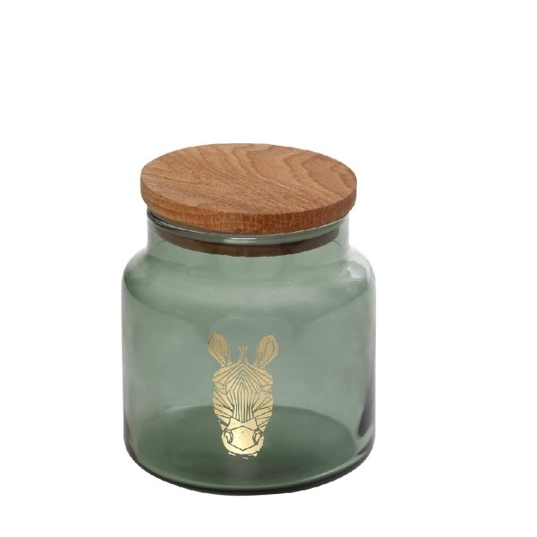 DIS. JUNGLE ZEBRA ΠΡΑΣΙΝΟ ΔΟΧΕΙΟ ΜΕ ΚΑΠΑΚΙ 635ML 10X11EK | Συσκευασία 4 τμχ