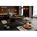 ΣΑΓΑΝΑΚΙ ΟΒΑΛ CAST-IRON ΜΑΥΡΟ 18(22 INCL. HANDLES)X13X5CM  330ML ΜΕ ΒΑΣΗ BAMBOO | Συσκευασία 2 τμχ