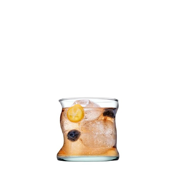 DIS. AMORF WATER 340CC H: 8.6 D: 8.4CM MADE OF RECYCLED GLASS P/1152 GB4.OB24 | Συσκευασία 4 τμχ