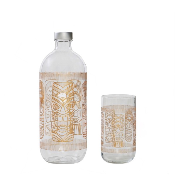 DIS. TIKI PARTY SET/5 BOTTLE 1100CC 4XGLASS 365CC P/128 GB1.OB4. | Συσκευασία 2 τμχ