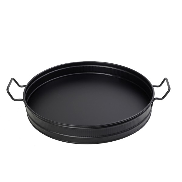 ΔΙΣΚΟΣ ΣΤΡΟΓΓ. ΜΕΤΑΛ. ΜΕ ΛΑΒΕΣ ΜΑΥΡΟ D: 38 H: 6,5CM (smA) | Συσκευασία 2 τμχ