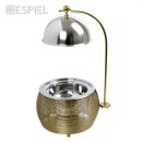 CHAFFING DISH ΜΕ ΒΑΣΗ ΣΤΗΡ. ΚΑΠ. ΚΑΙ ΔΙΠΛΟ ΔΟΧΕΙΟ SS/ΑΛΟΥΜ/ΣΙΔΗΡ. ΧΡΥΣΟ 4500ML GEL WAX 35Χ35Χ40-64ΕΚ