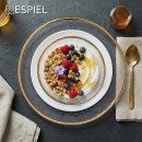 ΠΙΑΤΟ ΠΑΡΟΥΣΙΑΣΗΣ/ΣΟΥΠΛΑ ΓΥΑΛΙΝΟ ΔΙΑΦΑΝΕΣ ΜΕ ΧΡΥΣΟ ΧΕΙΛΟΣ 33ΕΚ | Συσκευασία 4 τμχ