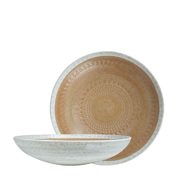 AZTEC ΠΙΑΤΟ ΒΑΘΥ ΑΝΑΓΛΥΦΟ ΚΑΦΕ 28,3Χ6,4 ΕΚ | Συσκευασία 2 τμχ