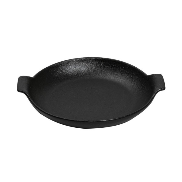 LAVA ΣΑΓΑΝΑΚΙ ΣΤΡΟΓΓ. STONEWARE ΜΑΥΡΟ D: 21 H: 6CM | Συσκευασία 2 τμχ