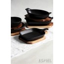 LAVA ΣΑΓΑΝΑΚΙ ΣΤΡΟΓΓ. STONEWARE ΜΑΥΡΟ D: 21 H: 6CM | Συσκευασία 2 τμχ