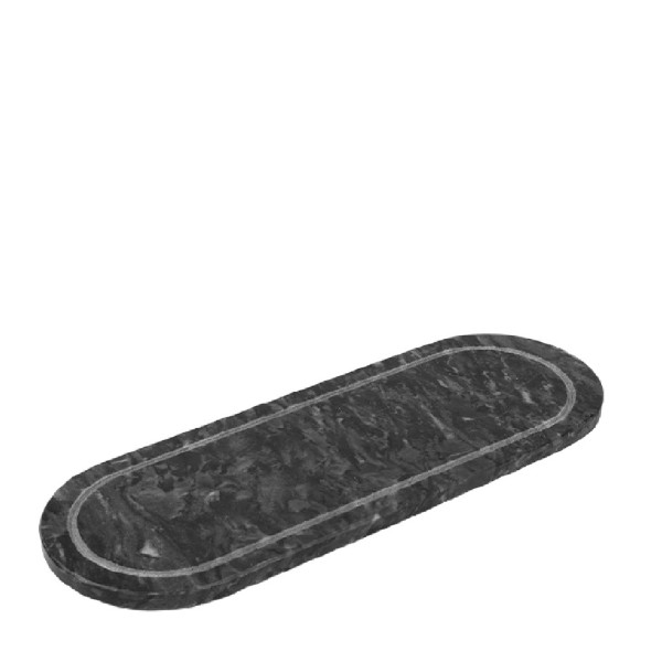 ΟΡΘΟΓΩΝΙΟΣ ΜΑΥΡΟΣ ΔΙΣΚΟΣ ΜΕ ΑΥΛΑΚΙ ΑΠΌ ΜΑΡΜΑΡΟ  30x7x1ΕΚ | Συσκευασία 3 τμχ