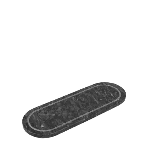 ΟΡΘΟΓΩΝΙΟΣ ΜΑΥΡΟΣ ΔΙΣΚΟΣ ΜΕ ΑΥΛΑΚΙ ΑΠΌ ΜΑΡΜΑΡΟ 25x9x1ΕΚ | Συσκευασία 3 τμχ