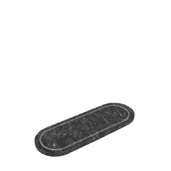 ΟΡΘΟΓΩΝΙΟΣ ΜΑΥΡΟΣ ΔΙΣΚΟΣ ΜΕ ΑΥΛΑΚΙ ΑΠΌ ΜΑΡΜΑΡΟ  20x7x1ΕΚ | Συσκευασία 4 τμχ