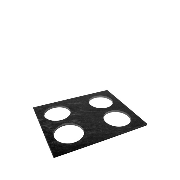 ΕΠΙΦΑΝΕΙΑ ΜΕ ΟΠΕΣ ΑΠΌ ΜΑΡΜΑΡΟ ΜΑΥΡΗ dia9,5CM GN1/2 32,5X26,5X1EK | Συσκευασία 2 τμχ