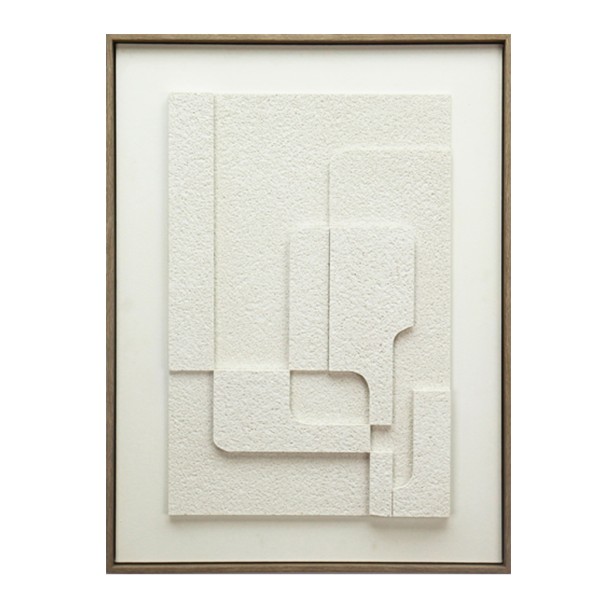 ΠΙΝΑΚΑΣ ΣΕ 3D ΚΑΜΒΑ ΛΕΥΚΟ PVC/MDF 60Χ80ΕΚ