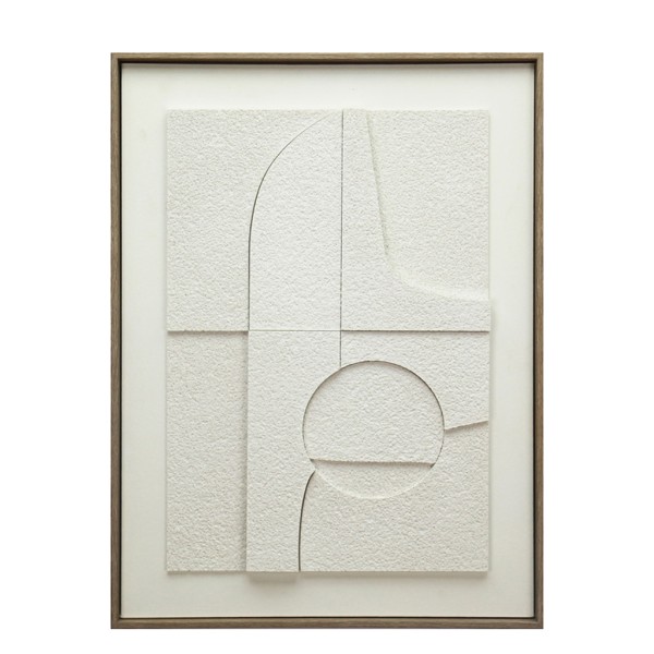 ΠΙΝΑΚΑΣ ΣΕ 3D ΚΑΜΒΑ ΛΕΥΚΟ PVC/MDF 60Χ80ΕΚ
