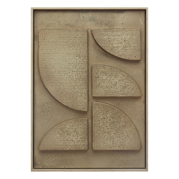 ΠΙΝΑΚΑΣ ΣΕ 3D ΚΑΜΒΑ ΜΠΕΖ PVC/MDF 50Χ70ΕΚ