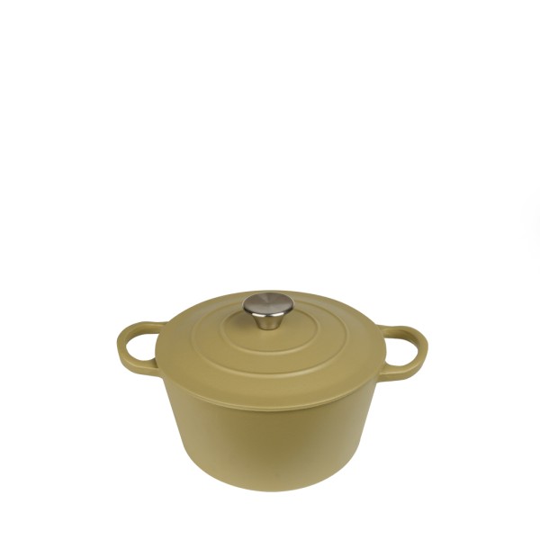 VOLCANO ΚΑΤΣΑΡΟΛΑ CAST-IRON ΧΑΚΙ ΜΕ ENAMEL 3800ML 23ΕΚ.