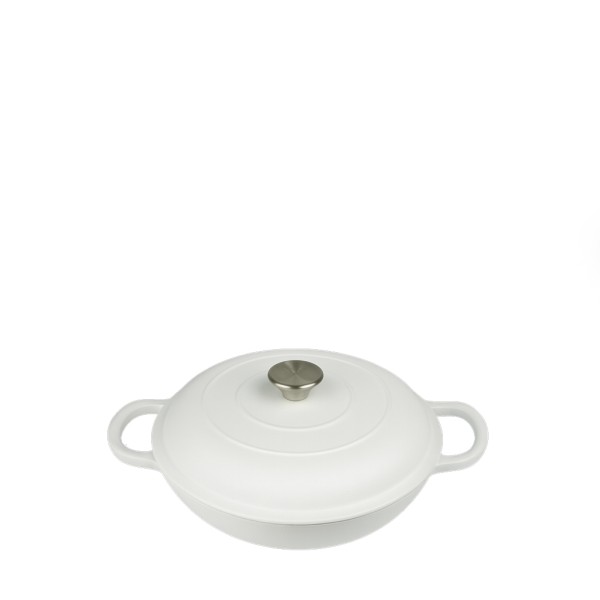 VOLCANO ΚΑΤΣΑΡΟΛΑ ΡΗΧΗ CAST-IRON ΛΕΥΚΗ ΜΕ ENAMEL 3200ML 30ΕΚ.
