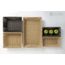 ΚΑΛΑΘΙ SYNTH. RATTAN GN1/1 ΓΚΡΙ 53Χ32,5Χ9ΕΚ  (smA) | Συσκευασία 2 τμχ