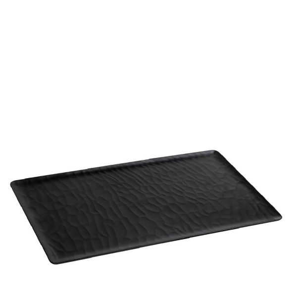BLACK ΔΙΣΚΟΣ ΜΠΟΥΦΕ GN1/1 53Χ32,5ΕΚ WAVY MATTE ΜΕΛΑΜΙΝΗΣ | Συσκευασία 6 τμχ