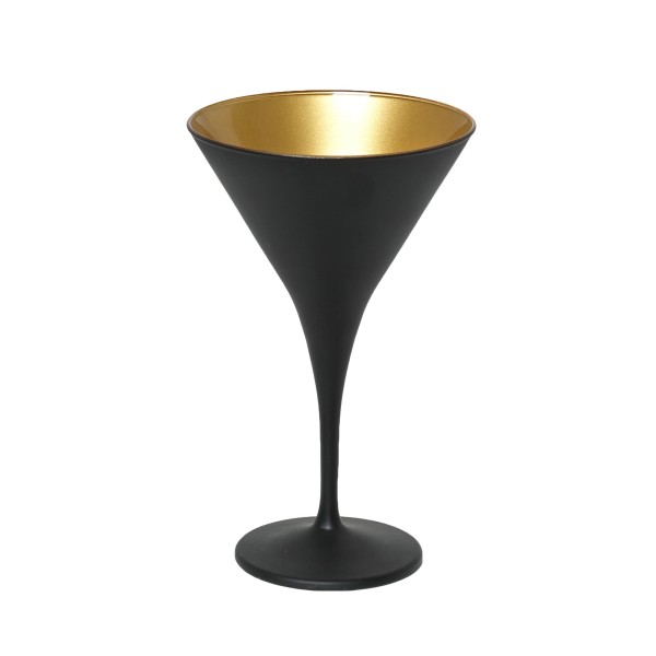 DIS. MAYA BLACK GOLD ΠΟΤΗΡΙ MARTINI ''ΚΩΝΙΚΟ'' ΜΑΥΡΟ-ΧΡΥΣΟ MAT 250CC 10,5Χ17,5ΕΚ | Συσκευασία 6 τμχ