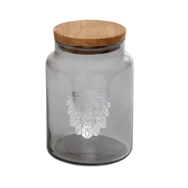 DIS. JUNGLE LION ΑΣΗΜΙ ΔΟΧΕΙΟ ΜΕ ΚΑΠΑΚΙ 890ML 10X14,5EK | Συσκευασία 4 τμχ