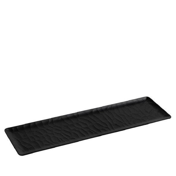BLACK ΔΙΣΚΟΣ ΜΠΟΥΦΕ GN2/4 53Χ16,2ΕΚ WAVY MATTE ΜΕΛΑΜΙΝΗΣ | Συσκευασία 6 τμχ