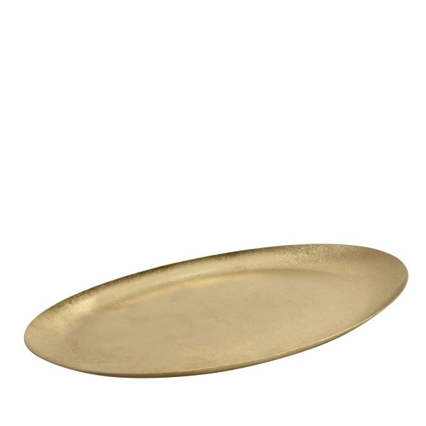 ANTIQUE STONEWASH GOLD ΠΙΑΤΟ ΟΒΑΛ SS 18/10 22Χ12Χ1ΕΚ. | Συσκευασία 4 τμχ