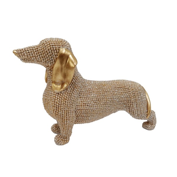 ΦΙΓΟΥΡΑ ΣΚΥΛΟΣ ΧΡΥΣΟΣ DACHSHUND ΠΟΛΥΡΕΖ. 18,5Χ5,8Χ11,9ΕΚ | Συσκευασία 2 τμχ