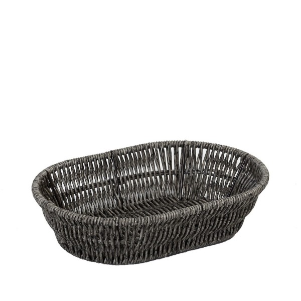 ΨΩΜΙΕΡΑ SYNTH. RATTAN ΟΒΑΛ L ΓΚΡΙ 28Χ20Χ7ΕΚ (smA) | Συσκευασία 6 τμχ