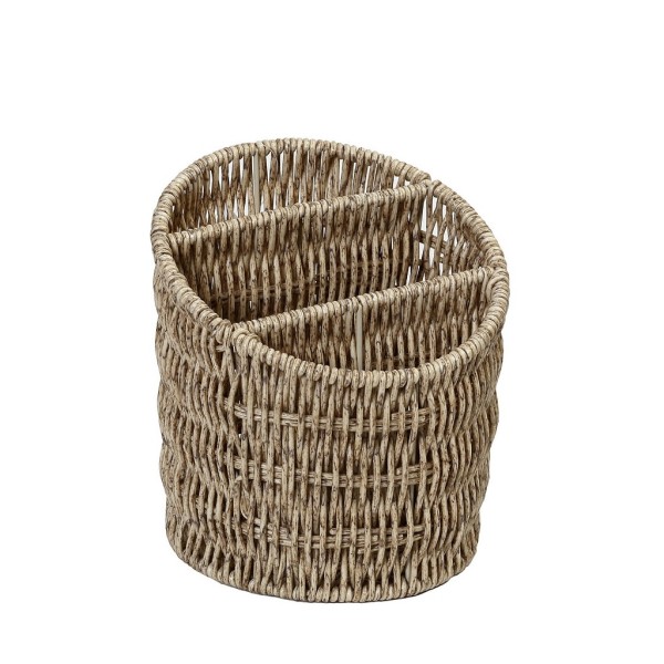 ΚΑΛΑΘΙ ΜΕ 3 ΔΙΑΧΩΡΙΣΤΙΚΑ SYNTH. RATTAN ΜΠΕΖ D15,5Χ16ΕΚ  (smA) | Συσκευασία 3 τμχ