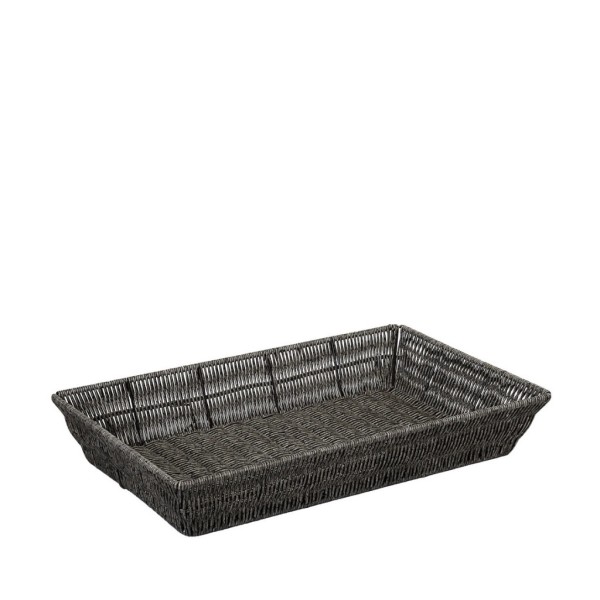 ΚΑΛΑΘΙ SYNTH. RATTAN GN1/2 ΓΚΡΙ 32,5Χ26,5Χ10ΕΚ  (smA) | Συσκευασία 3 τμχ