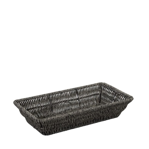 ΚΑΛΑΘΙ SYNTH. RATTAN GN1/3 ΓΚΡΙ 32,5Χ17,5Χ6,5ΕΚ (smA) | Συσκευασία 4 τμχ