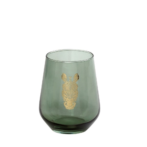 DIS. JUNGLE ZEBRA ΠΡΑΣΙΝΟ ΠΟΤΗΡΙ ΟΥΙΣΚΙ 425ML 8,9X11EK | Συσκευασία 6 τμχ