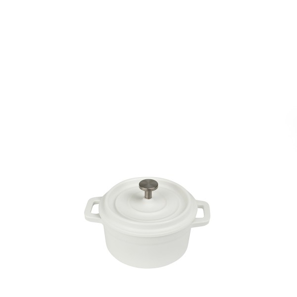 VOLCANO ΚΑΤΣΑΡΟΛΑΚΙ CAST-IRON ΛΕΥΚΟ ΜΕ ENAMEL 250ML 10ΕΚ.