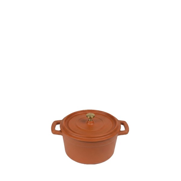 VOLCANO ΚΑΤΣΑΡΟΛΑΚΙ CAST-IRON ΚΕΡΑΜΙΔΙ ΜΕ ENAMEL 750ML 14ΕΚ.
