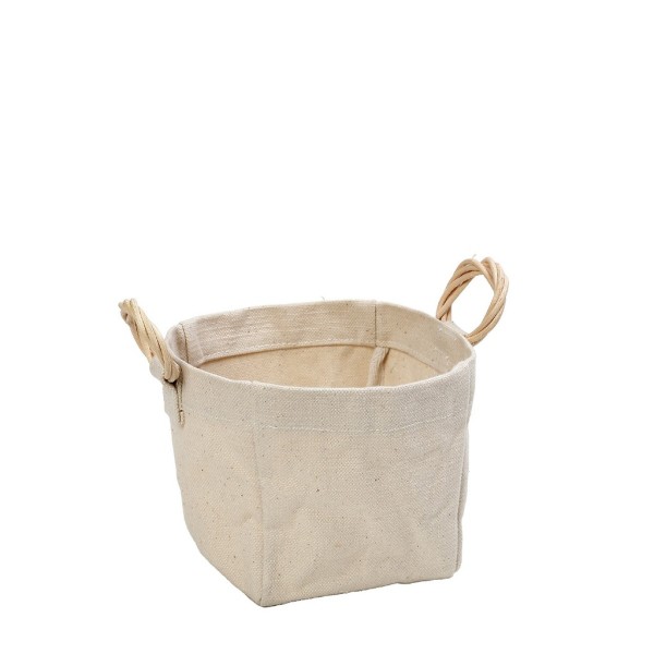 DIS. ΔΟΧΕΙΟ COTTON ΜΕ ΛΑΒΗ RATTAN 12Χ12Χ12ΕΚ | Συσκευασία 3 τμχ