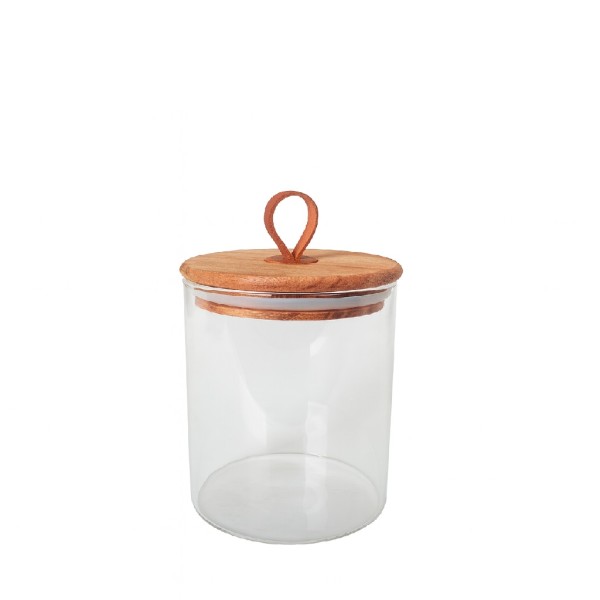 ΔΟΧΕΙΟ BOROSILICATE ΣΤΡΟΓΓ. ΜΕ ΚΑΠΑΚΙ ΑΚΑΚΙΑΣ 290ML 8,2X9,1ΕΚ | Συσκευασία 6 τμχ