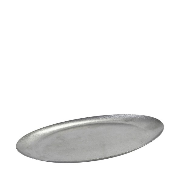 ANTIQUE STONEWASH GREY ΠΙΑΤΟ ΟΒΑΛ SS 18/10 22Χ12Χ1ΕΚ. | Συσκευασία 6 τμχ