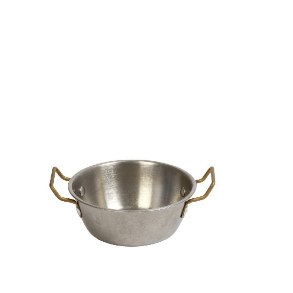 ANTIQUE STONEWASH GREY ΜΠΩΛ ΣΕΡΒΙΡΙΣΜΑΤΟΣ ΣΤΡΟΓΓ. ΜΕ 2 ΛΑΒΕΣ SS18/10 D: 13 H: 4CM | Συσκευασία 4 τμχ