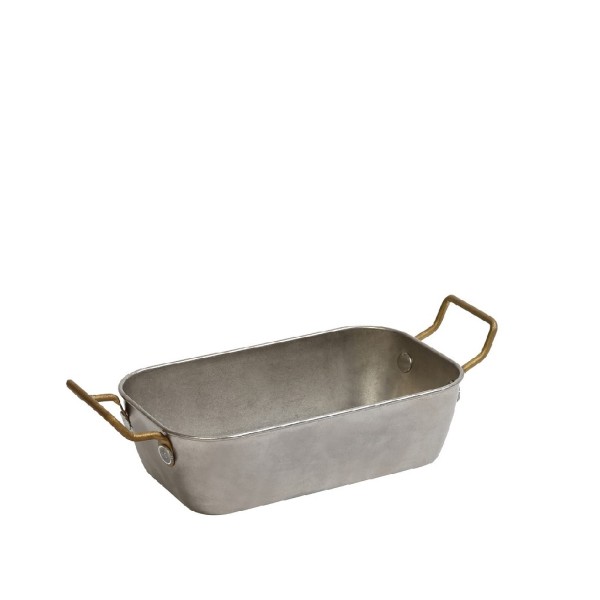 ANTIQUE STONEWASH GREY ΜΠΩΛ ΣΕΡΒΙΡΙΣΜΑΤΟΣ ΟΡΘ. ΜΕ 2 ΛΑΒΕΣ SS18/10 16(22 INCL. HANDLES)X10X4,5CM | Συσκευασία 3 τμχ