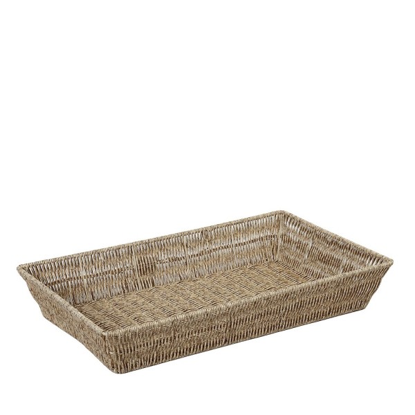 ΚΑΛΑΘΙ SYNTH. RATTAN GN1/1 ΜΠΕΖ 53Χ32,5Χ9ΕΚ  (smA) | Συσκευασία 2 τμχ