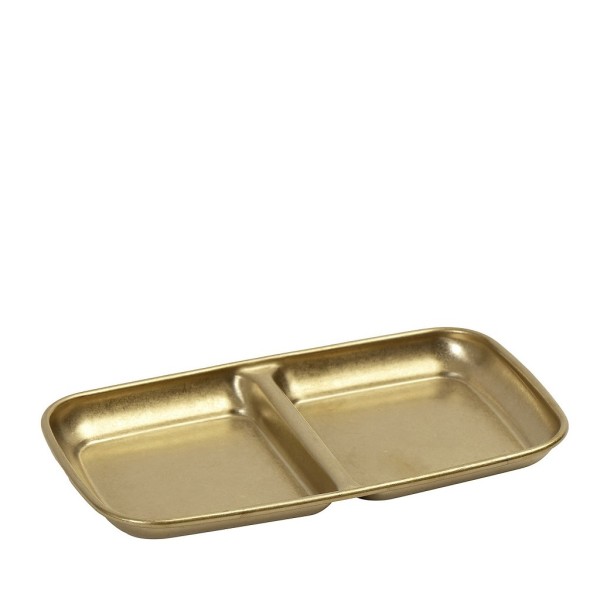 ANTIQUE STONEWASH GOLD ΜΠΩΛ 2 ΘΕΣΕΩΝ SS 18/10 15,3Χ9Χ1,5ΕΚ. | Συσκευασία 4 τμχ