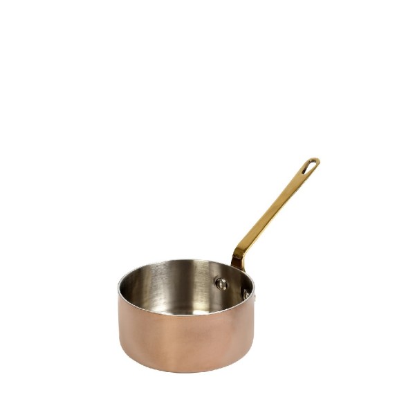 SHINY COPPER ΚΑΤΣΑΡΟΛΑΚΙ ΜΕ ΜΟΝΗ ΛΑΒΗ 3-PLY SS18/10-SS18/0 160ML D: 7,7 H: 4CM (smA) | Συσκευασία 2 τμχ
